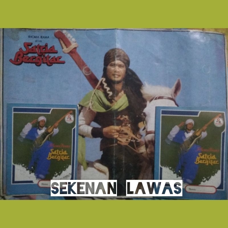 

Poster Karton Jadul & Buku Tulis Satria Bergitar Rhoma Irama