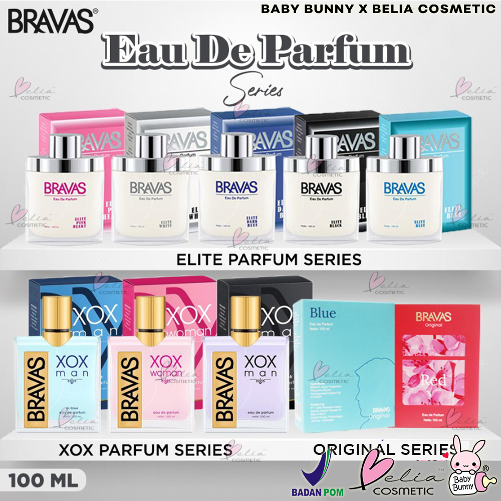 ❤ BELIA ❤ BRAVAS Parfum Series | Elite Parfum | Original Parfum | XoX Parfum Series | Halal | Parfum Pria | Parfum Wanita | 100 mL | Baby Bunny