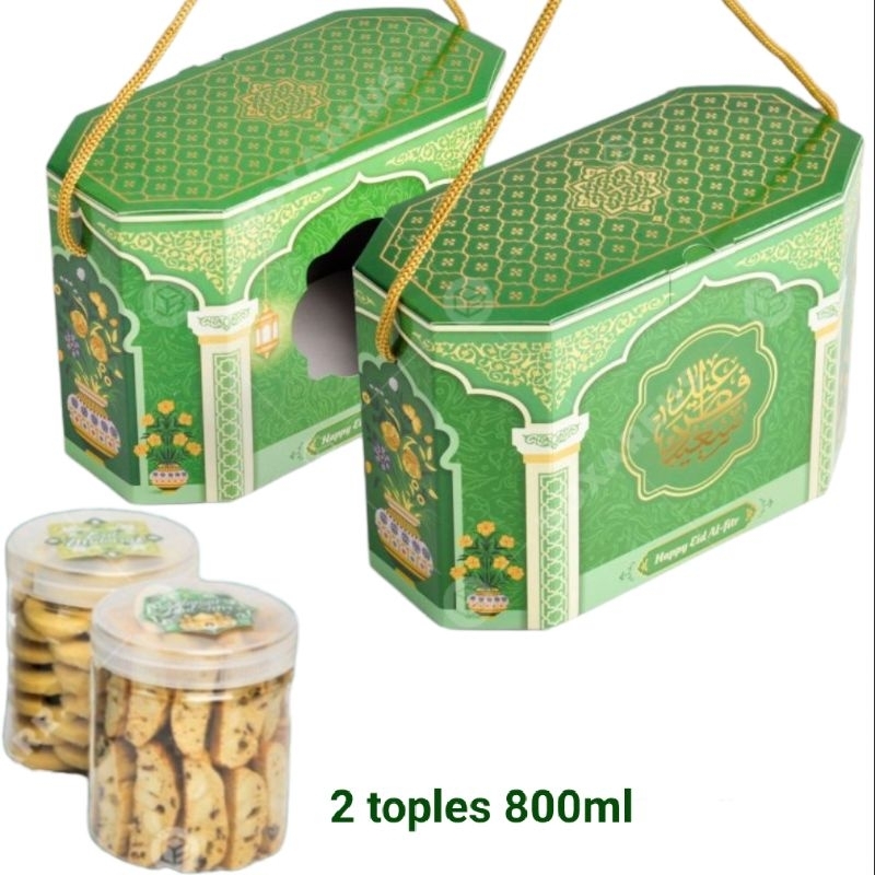 

box hampers lebaran - box kue kering - box cookies - dus parcel idul fitri