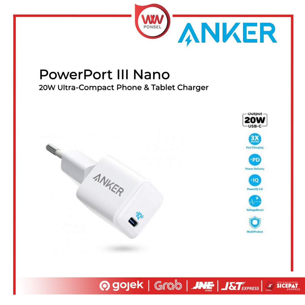 Wall Charger Anker A2633 PowerPort III Nano 20W - White