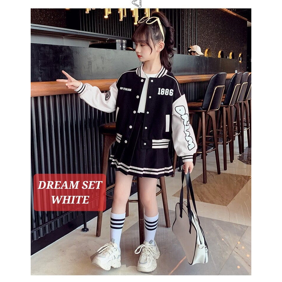 BAJUKIDDIE DREAM SET BAJU SETELAN FASHION KOREA ANAK REMAJA CEWEK IMPORT MODEL CASUAL SANTAI KEREN