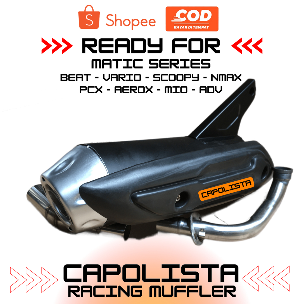 KNALPOT TZM Copy RACING BEAT FI ESP - VARIO 125 - 150 - NMAX - AEROX - SCOOPY KENALPOT TZM PROJECT V