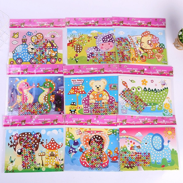 Mainan Menempel Kolase DIY Diamond Sticker Small Motif Random
