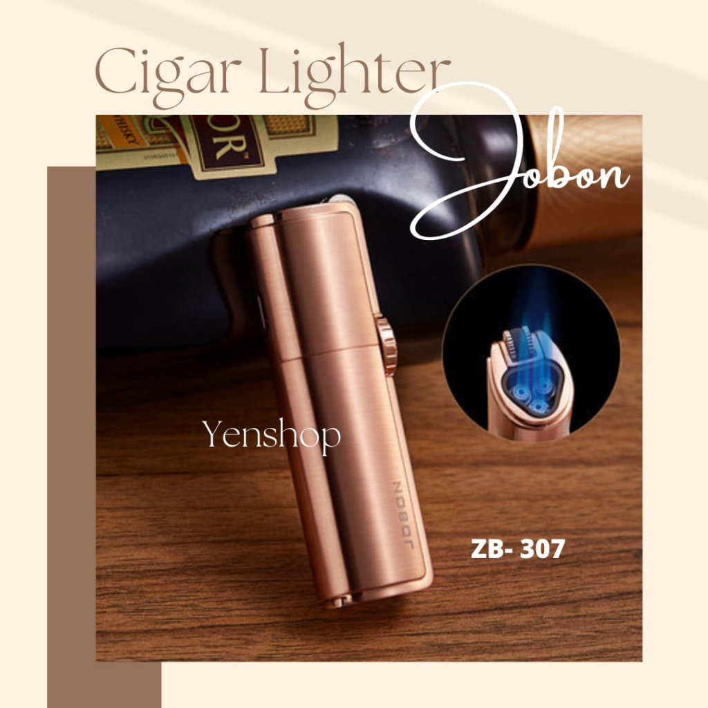 Promo Korek Api Cerutu Cigar Lighter JOBON ZB 307 Triple Jet Flame