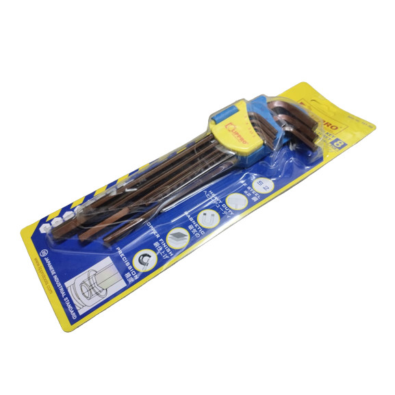KUNCI L SET ISI 8PCS LIPRO / EXTRA LONG HEX KEY WRENCH SET/Kunci L Set 8 Pcs Panjang Lippro S2 Kunci Long Hex Segi Enam BERKUALITAS