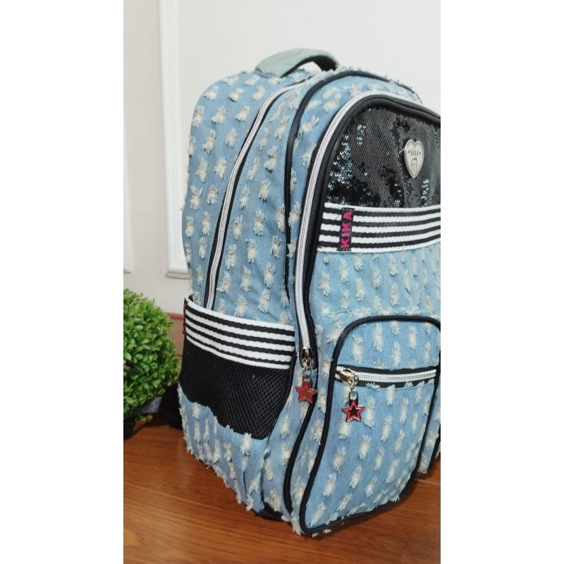 Tas Ransel Jeans Wanita IMPORT Premium Ransel Remaja Backpack FashionTK13.3365