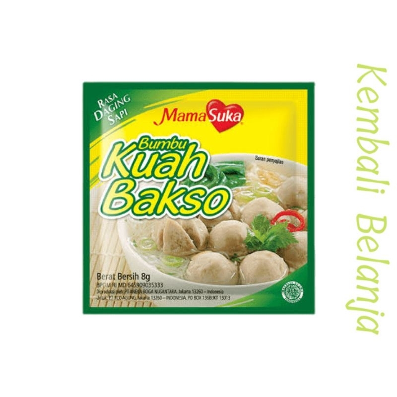 Bumbu Kuah Bakso Mama Suka 8 Gram/ Kuah Bakso Mamasuka/ Bumbu Bakso Instan