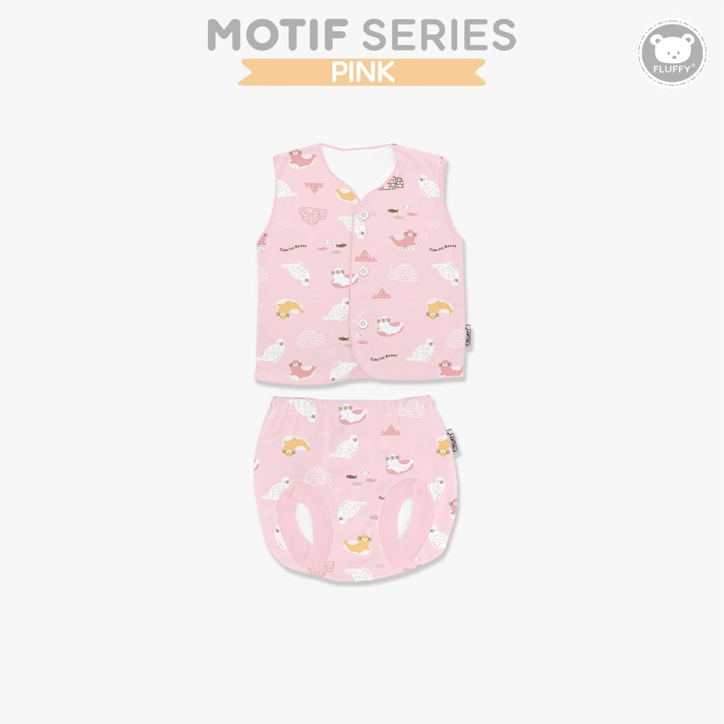 Fluffy Stelan Kutung  Celana Pop Newborn (0-3 Bulan) Isi 3 Pcs