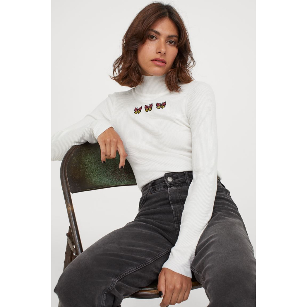 H&amp;M Fitted turtleneck jumper