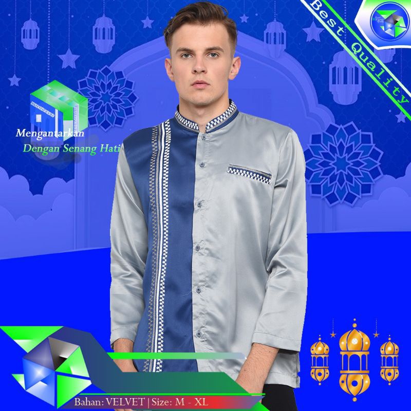 Baju Koko Muslim Pria | Baju Takwa Pria | Baju Muslim Pria | Baju Koko Muslim Lengan Panjang Pria | 