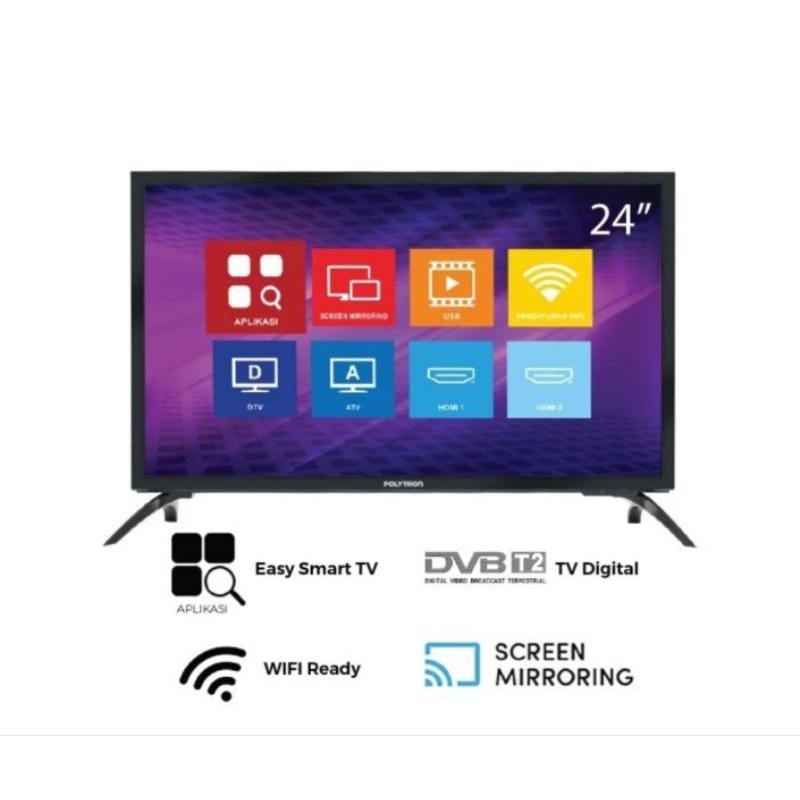 POLYTRON SMART TV 24CV1869 DIGITAL - LED POLYTRON 24 INCH SMART TV - TV LED POLYTRON 24 INCH - DIGIT