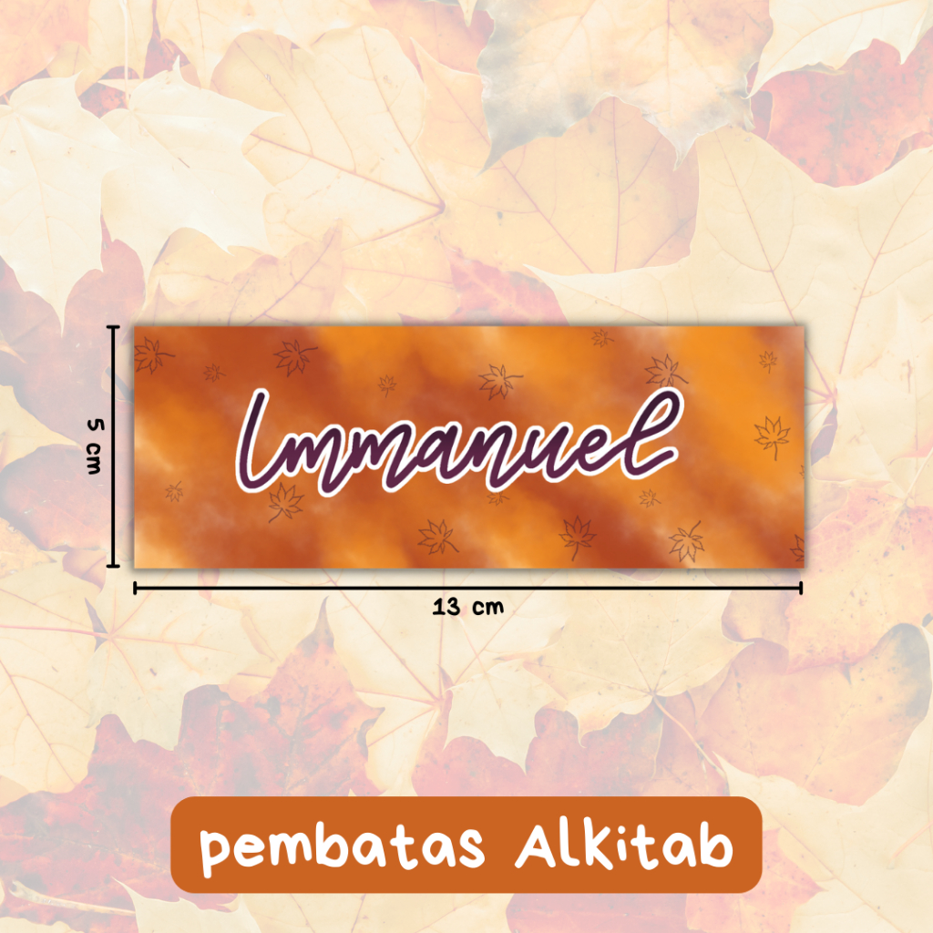 

Pembatas Alkitab - Immanuel ♡ | Traditional Individual Bookmark Alkitab Buku Rohani