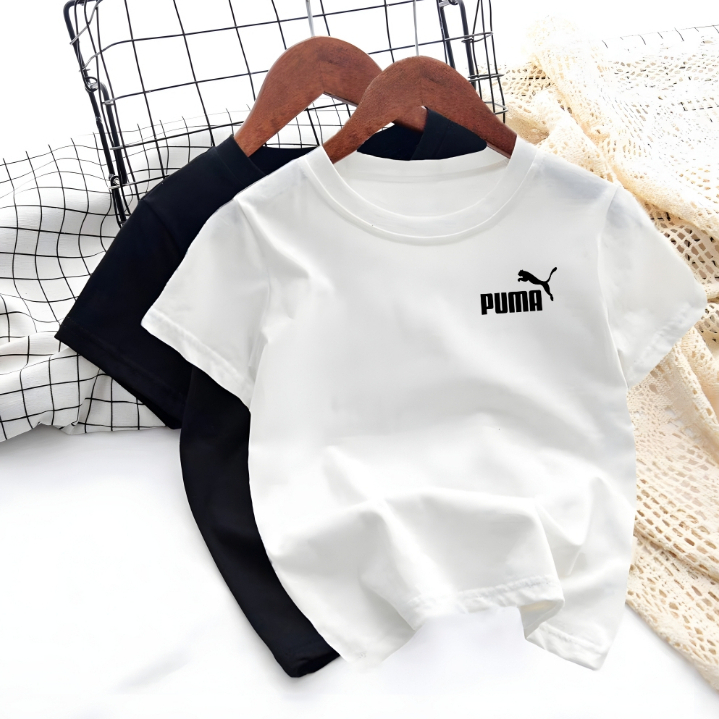Kaos Anak PUMA09 Unisex Umur 2-10th Cotton Kaos Oblong Anak Lengan Pendek Baju Anak Laki /Perempuan 