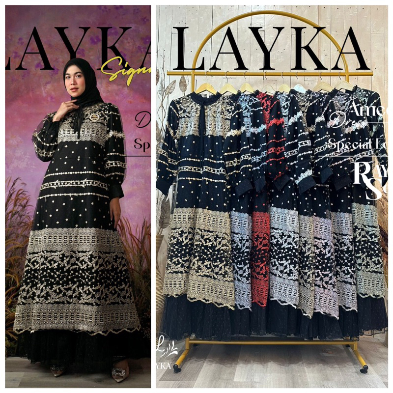Gamis Layka Signature Original Premium special Black