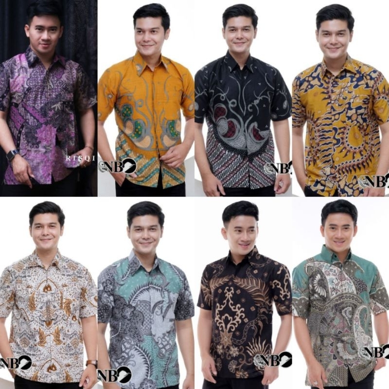 BAYAR DI RUMAH M L XL XXL KEMEJA BATIK  ELEGAN LENGAN PENDEK DISTRO BATIK PRIA