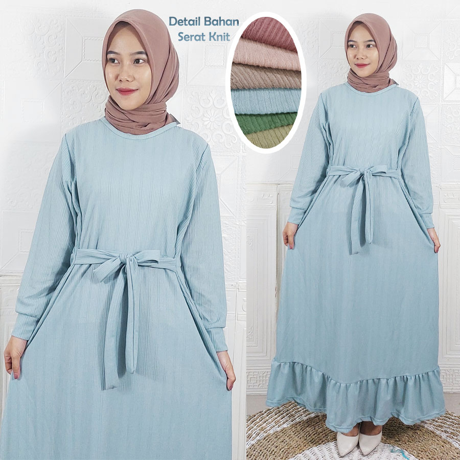 CARLINA NEW GAMIS KNIT PREMIUM  DRESS PANJANG MAXY