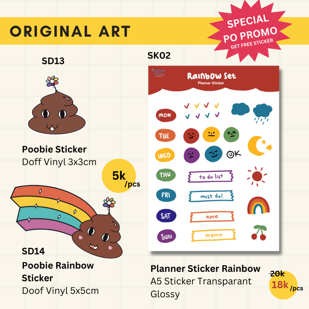 

Original Art Poobies Planner Sticker