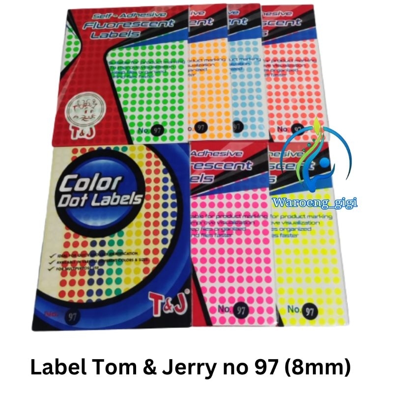 Mainan Edukasi Montessori Color Dot Label Menempel Stiker Dot Tom &amp; Jerry