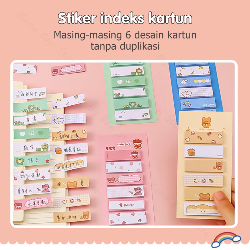 

LB Sticky Notes 6 Baris Karakter Lucu Office Cute Paper Note Memo Stick RB4