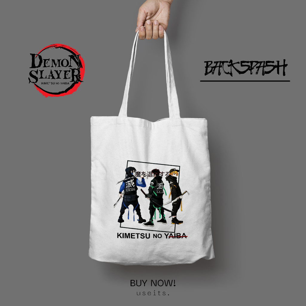 Totebag Anime Demon Slayer Nezuko Pria Wanita - DEMON SLAYER