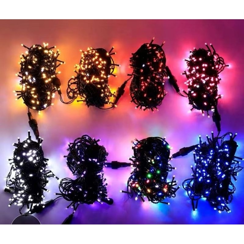 Lampu Tumblr 100 LED 10M Lampu Natal 100LED +Sambungan / BIRU/MERAH/KUNING/PUTIH