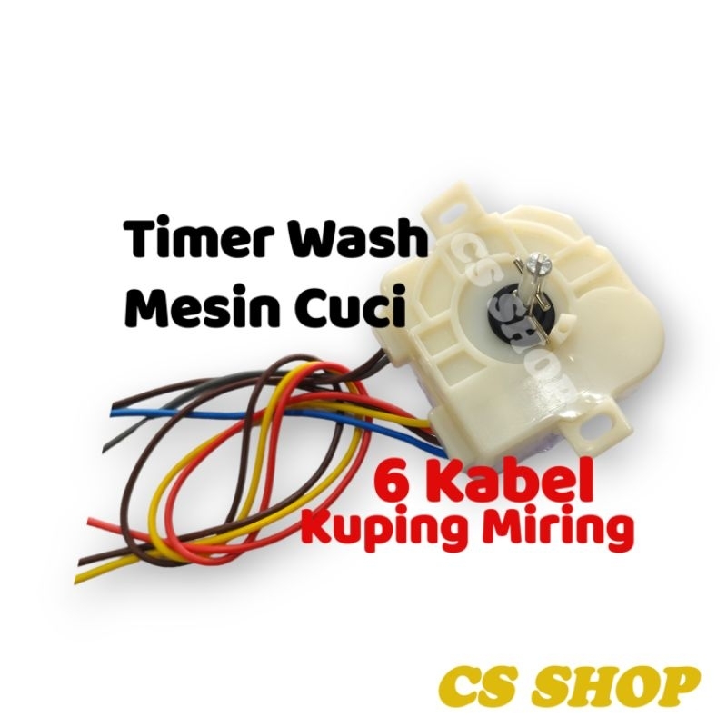 TIMER WASH MESIN CUCI 6 KABEL KUPING MIRING UNIVERSAL/TIMER PENCUCI MESIN CUCI UMUM SEMUA MEREK 6 KABEL KUPING MIRING