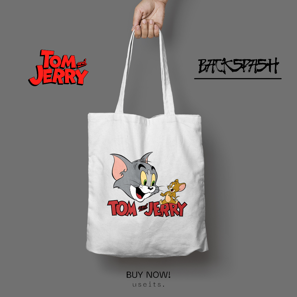 Totebag Tas Tom &amp; Jerry Pria Wanita - TOM &amp; JERRY