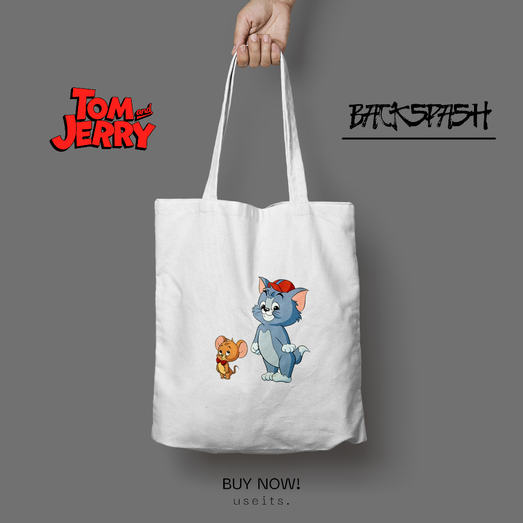 Totebag Tas Tom &amp; Jerry Pria Wanita - TOM &amp; JERRY