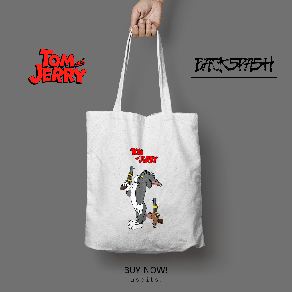 Totebag Tas Tom &amp; Jerry Pria Wanita - TOM &amp; JERRY