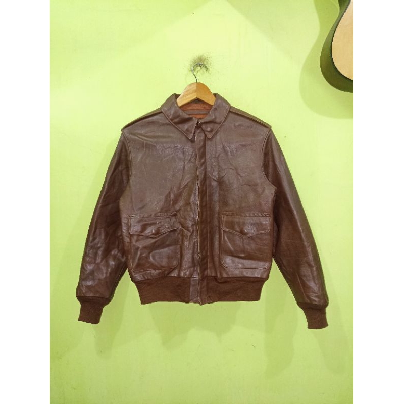 Jaket kulit Buzz Ricksons A2 Horsehide x Buco Avirex Real McCoys RRL