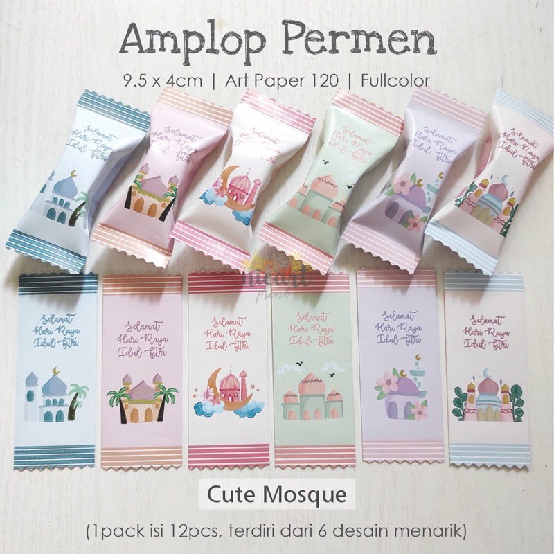 

Amplop Permen Lebaran Unik (isi 12) mosque tema masjid