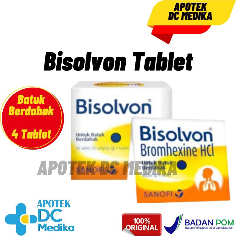 BISOLVON TAB / 4 Tablet / obat batuk / berdahak