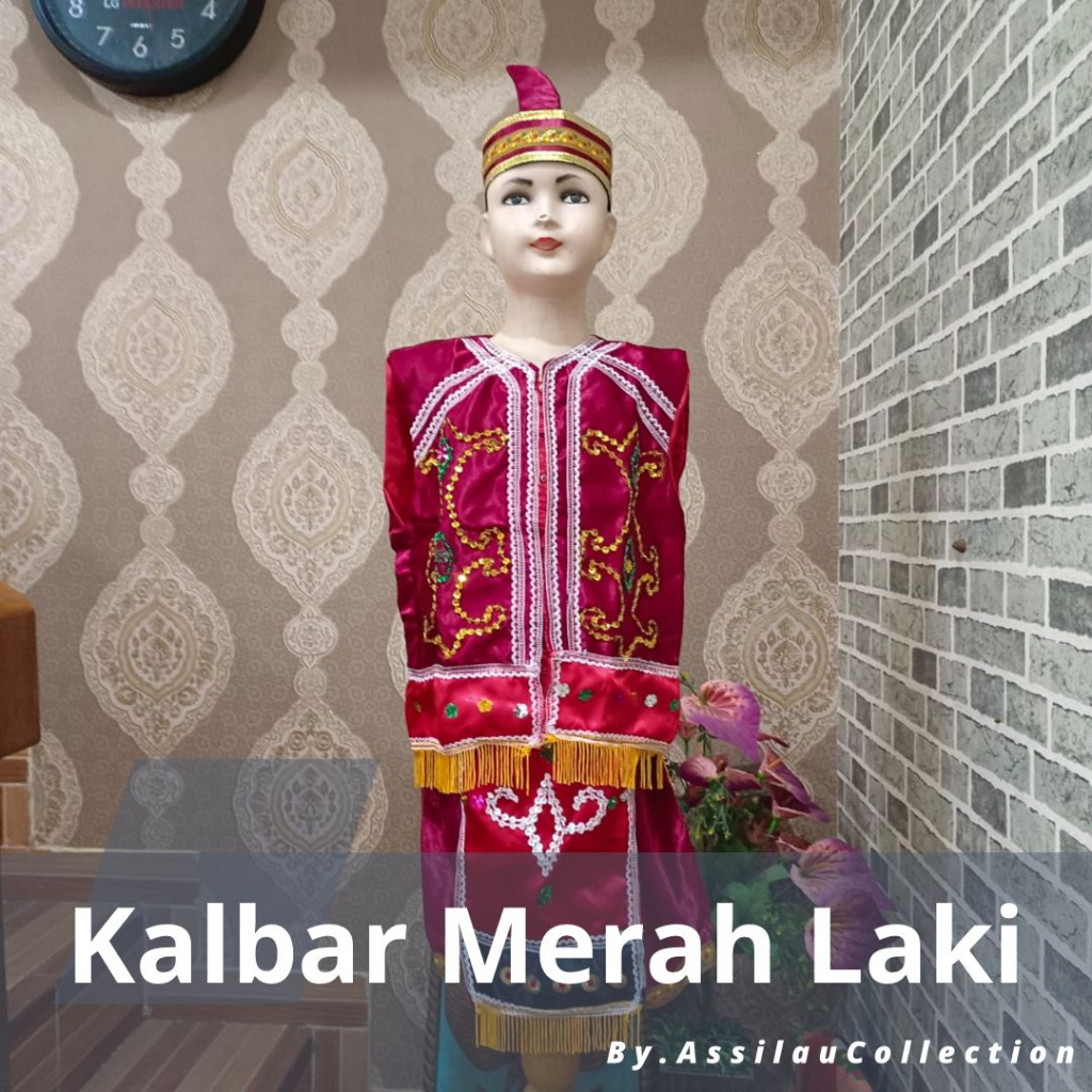 Baju Adat Anak Kalimantan Barat  Satuan (Laki/Cewek)