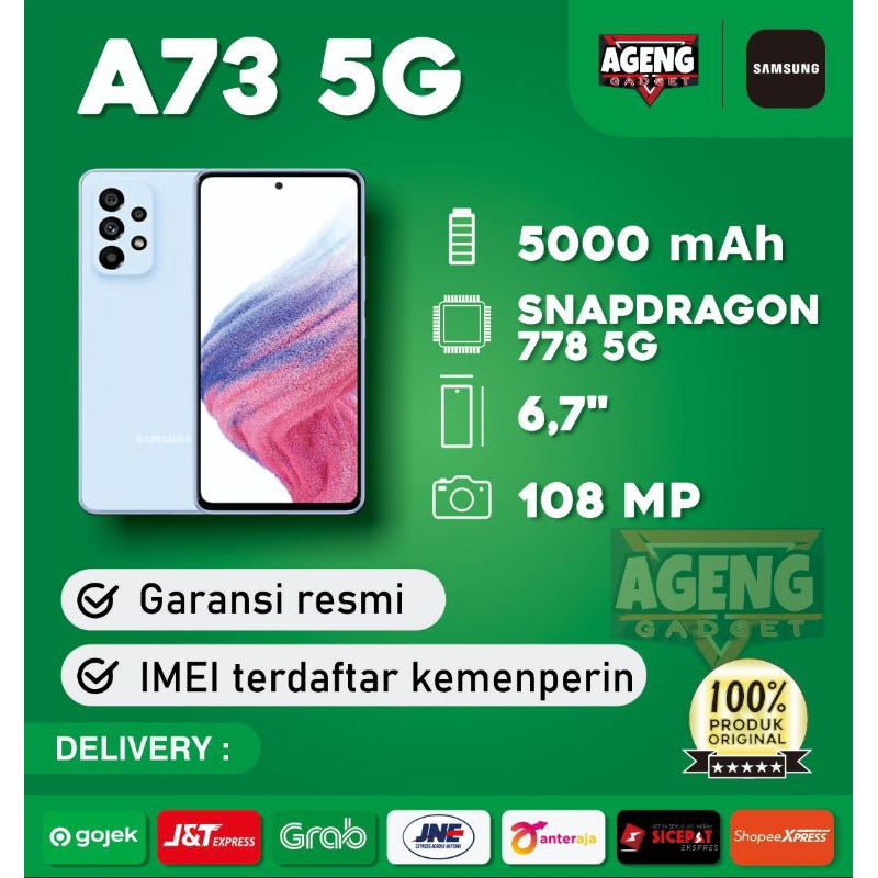 Samsung A73 5G 8/256 Garansi Resmi Sein