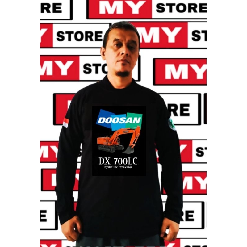 Kaos lengan panjang excavator doosan DX700LC