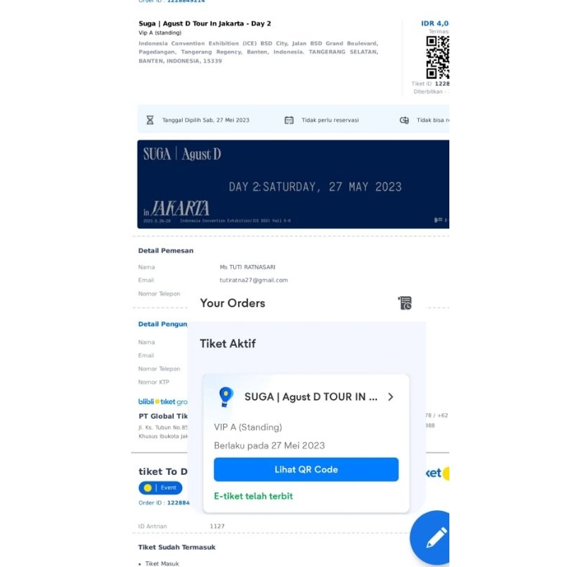 tiket konser suga agustd in jakarta VIP