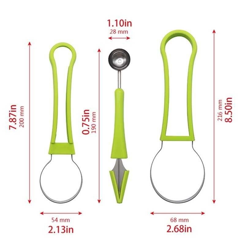 WangGang Pemotong Buah Portable Cutting Tool 3 in 1 Fruit Ball Digger - WG-T152