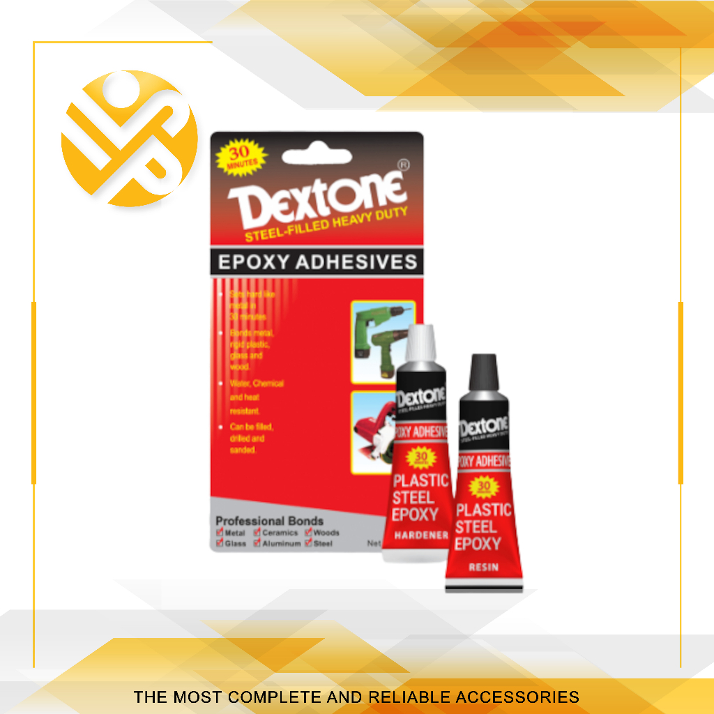 

Dextone Lem Besi 48 Gram 30 Menit / Lem Plastik Steel Epoxy Adhesives