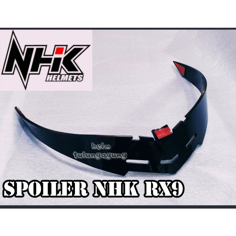 Paket Flat visor NHK RX9 + spoiler NHK RX9 Visor iridium BLUE /SILVER GOLD SMOKE + stiker visor