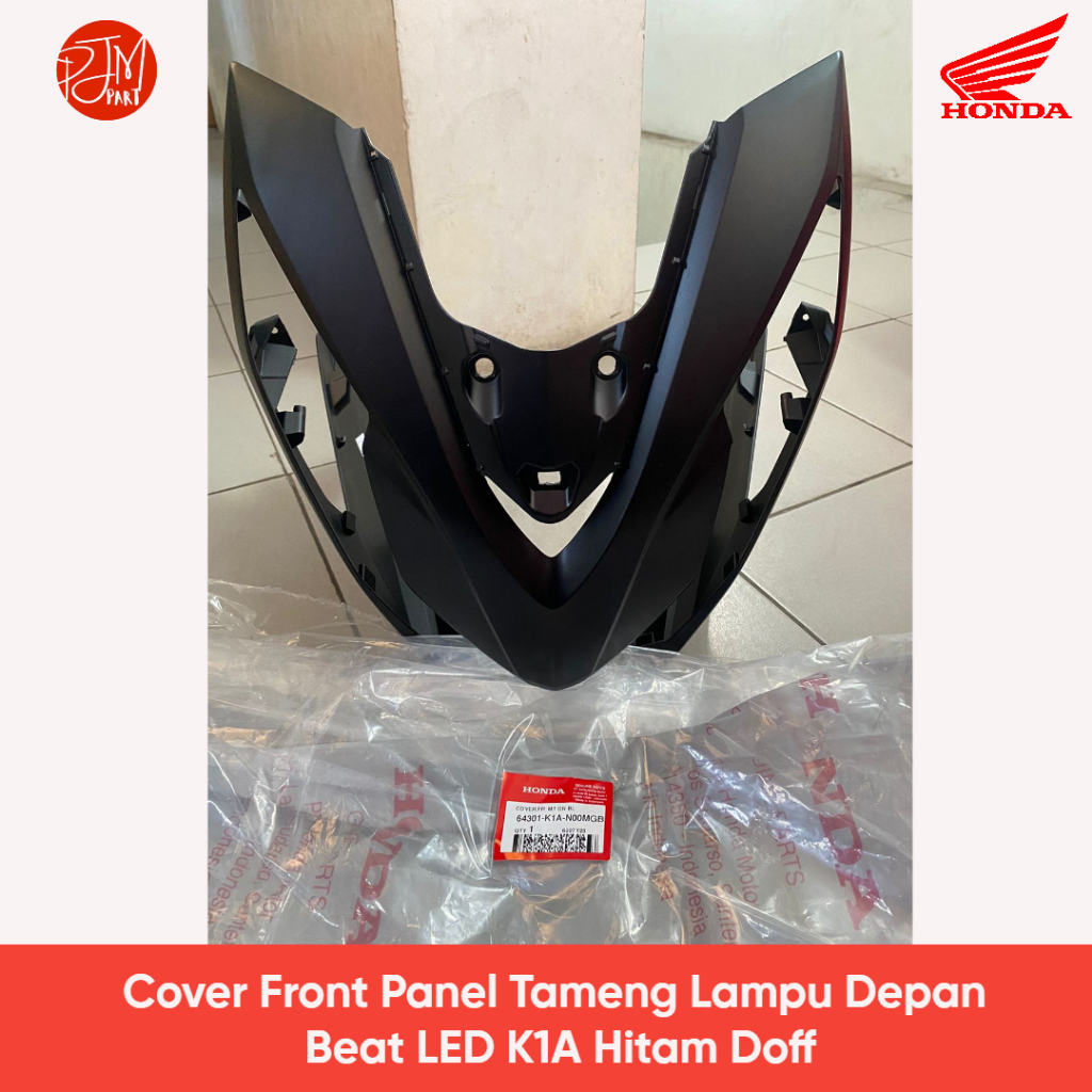 64301-K1A-N00MGB Cover Front Panel Tameng Lampu Depan Beat LED K1A Hitam Dof