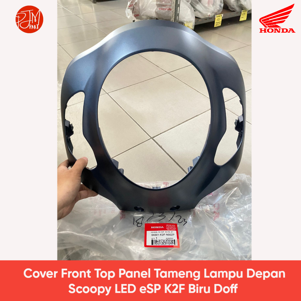 64301-K2F-N00ZP Cover Front Top Panel Tameng Lampu Depan Scoopy LED eSP K2F Biru Doff