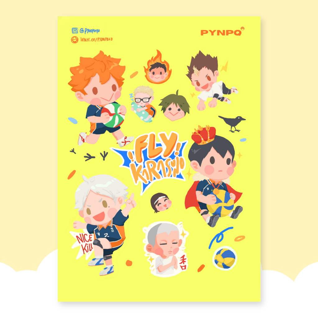 

Haikyuu Fly! Karasuno Sticker Sheet