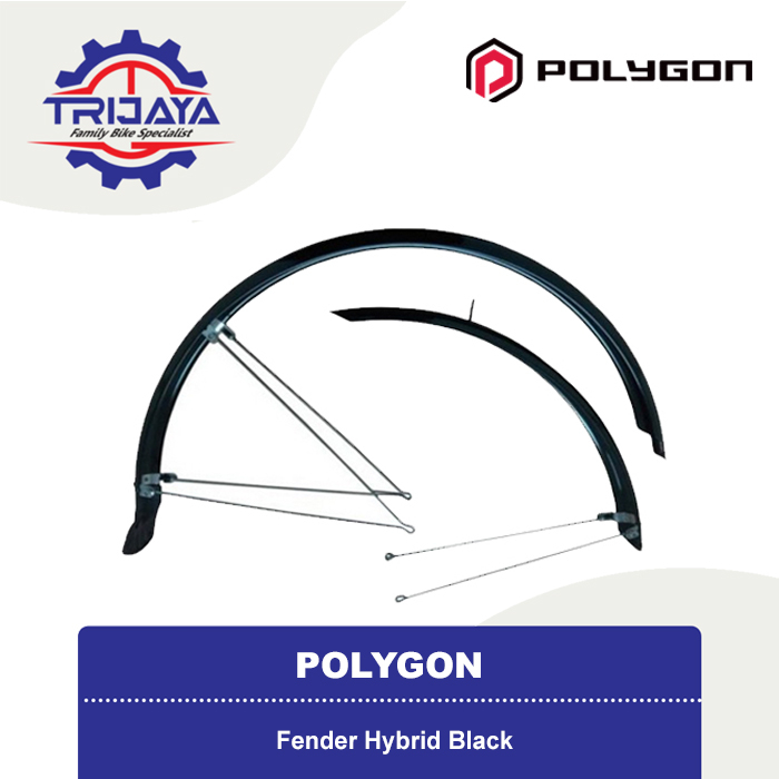Polygon Fender Set Sepeda Hybrid Black