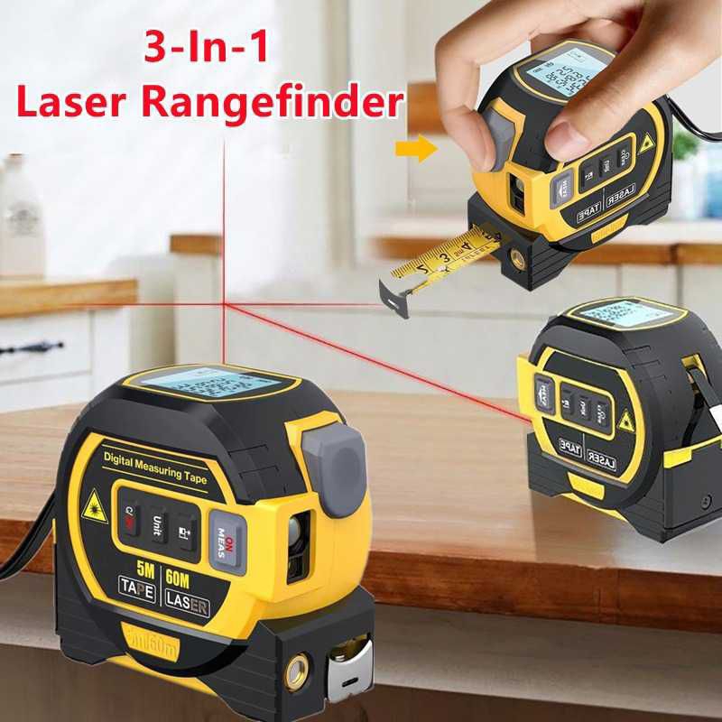 Meteran Digital Pengukur Jarak Laser Rangefinder Tape Measure 3 in 1 - LD-515