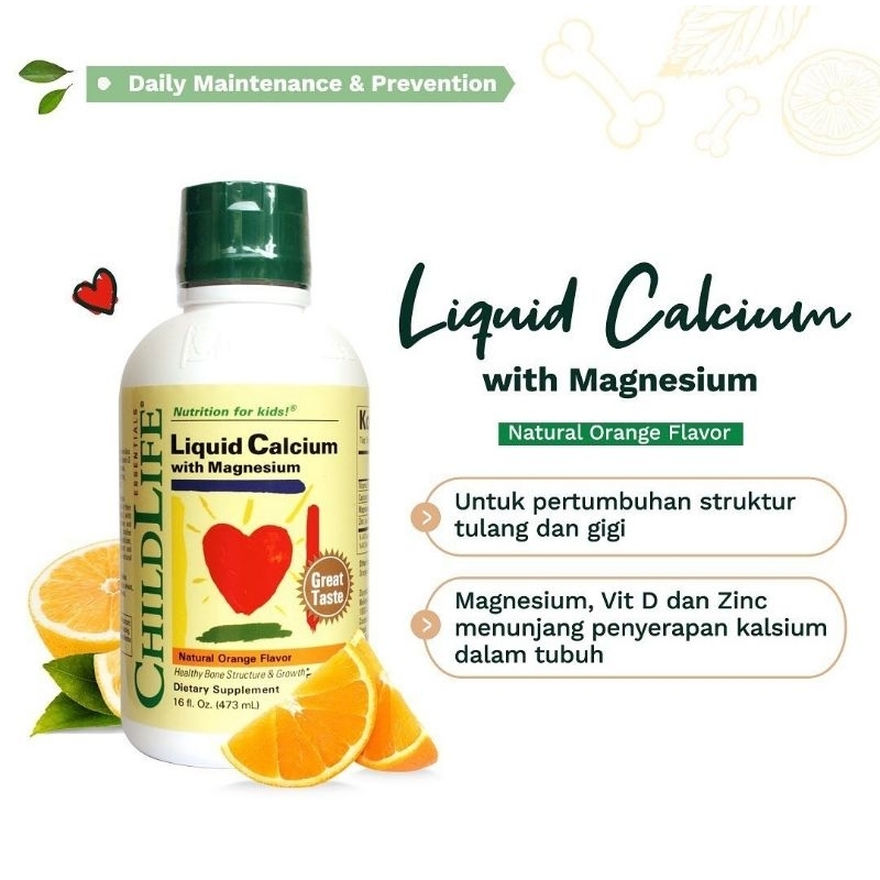 Childlife Liquid Calcium With Magnesium 473 ml BPOM