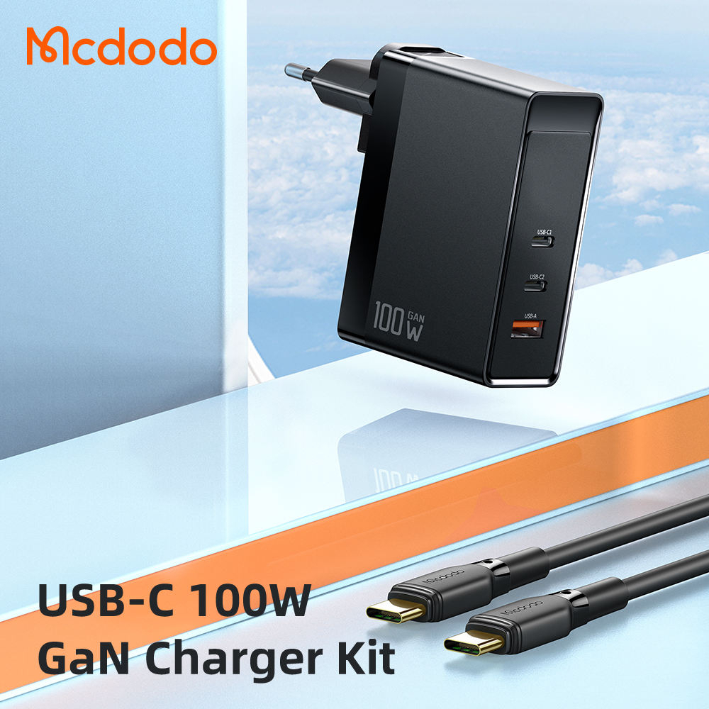 Mcdodo Gan Fast 100W USB C Macbook Laptop Handphone  USB C &amp; USB A QUICK CHARGE PD &amp; FAST