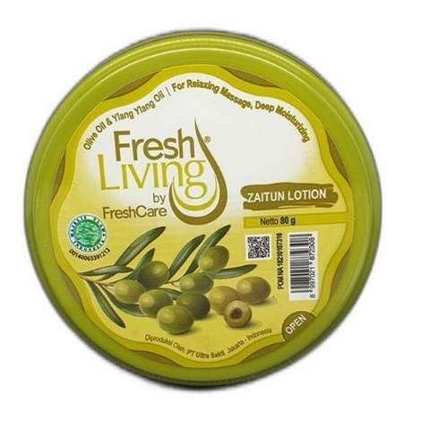 Fresh Living Minyak Zaitun 50 mL &amp; Zaitun Lotion 80gr | Pelembap Kulit dan Minyak Pijat