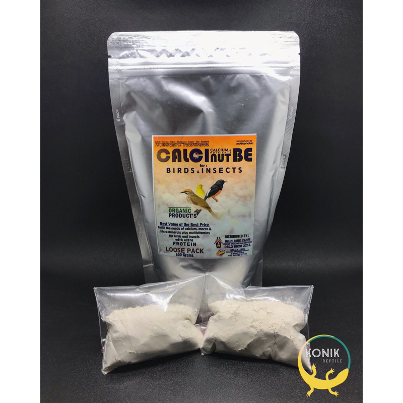 CalcinutBE / Calcinut BE / Kalsium Multivitamin Burung Unggas Ayam 50 gr Pengganti Tulang Sotong