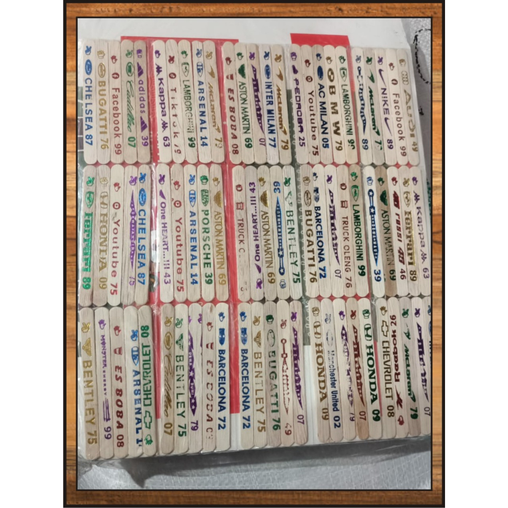 mainan stick ice cream sablon atau sablon stik es krim sablon atau tinta 100 pcs