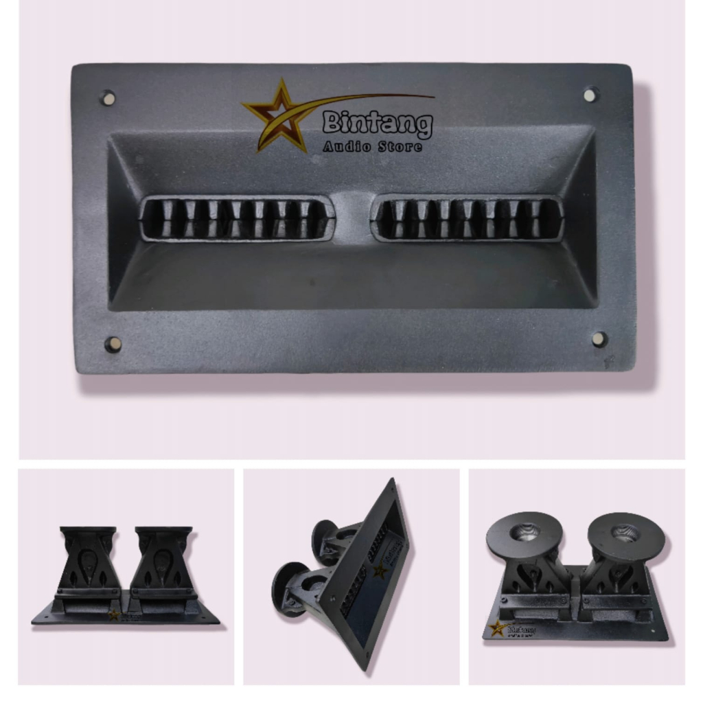 Horn Twiter Tweeter model harmonika double 15x27cm bahan diral